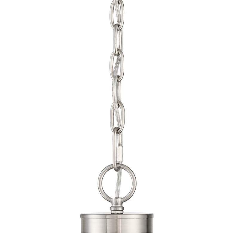 Image 4 Possini Euro Lora 29 1/4 inch Nickel Gray Wood 8-Light Ring Chandelier more views