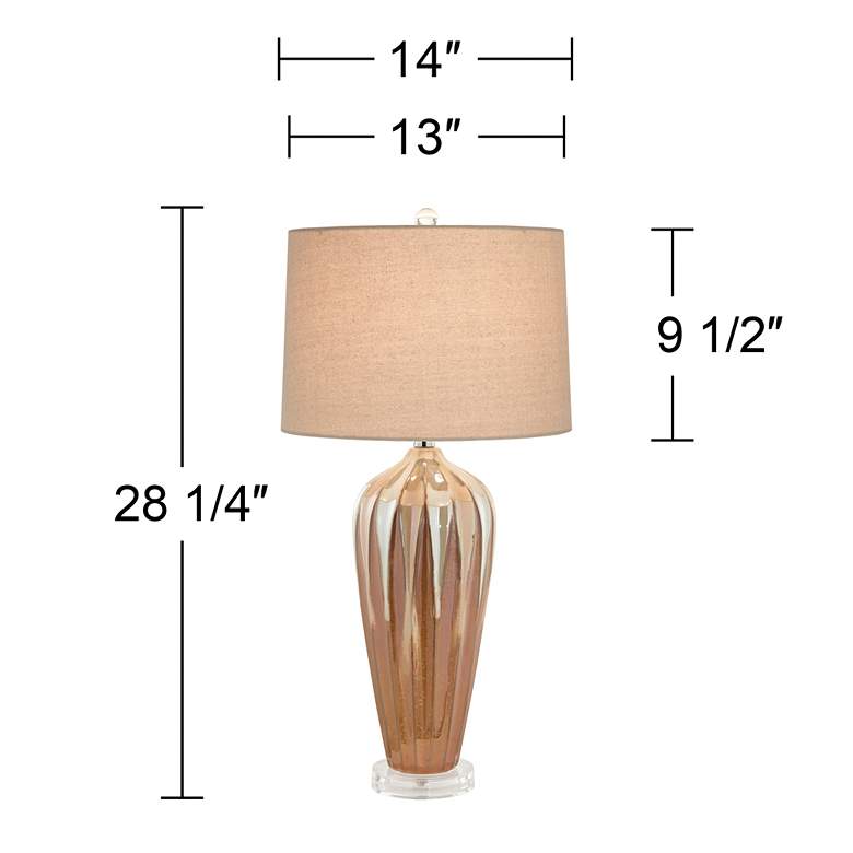 Image 7 Possini Euro Loren 28 1/4 inch Ivory Drip Handcrafted Modern Ceramic Lamp more views