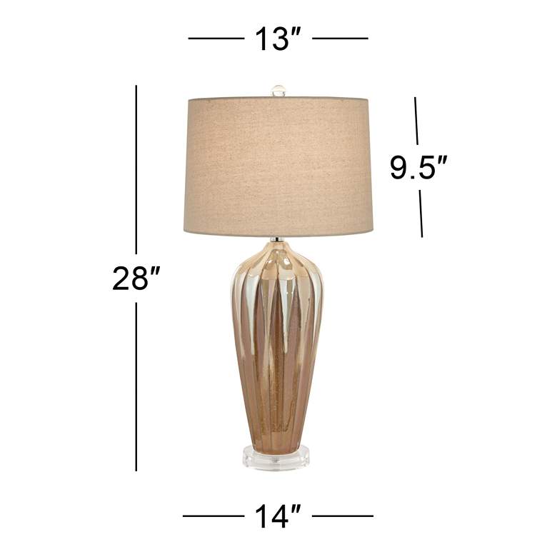 Image 7 Possini Euro Loren Ivory Handcrafted Modern Ceramic Table Lamps Set of 2 more views