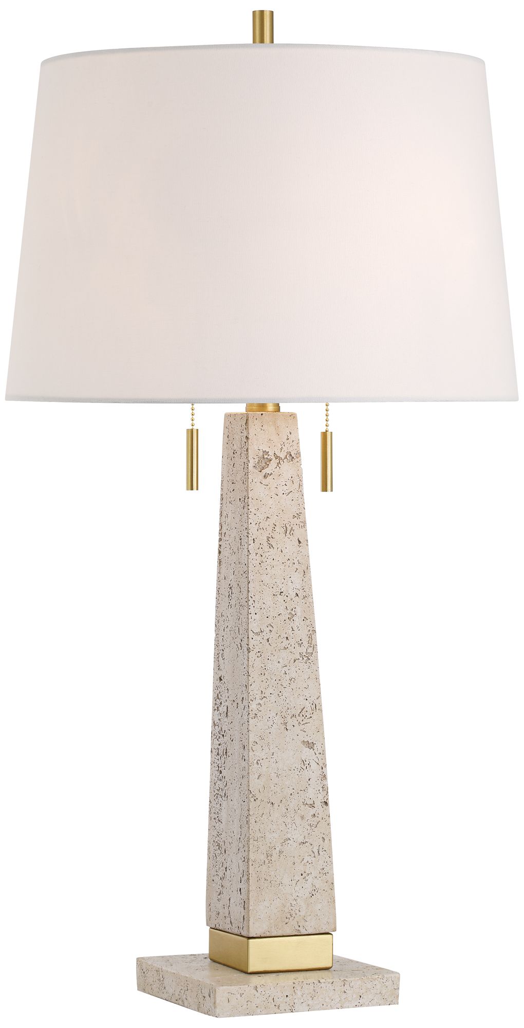 Image 2 Possini Euro Lorena 29 1/4" Modern Brass and Sandstone Table Lamp