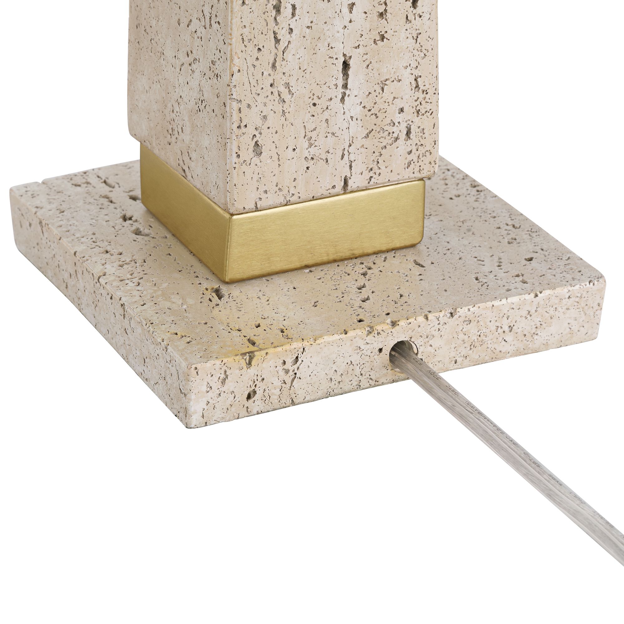 Image 7 Possini Euro Lorena 29 1/4" Modern Brass and Sandstone Table Lamp more views
