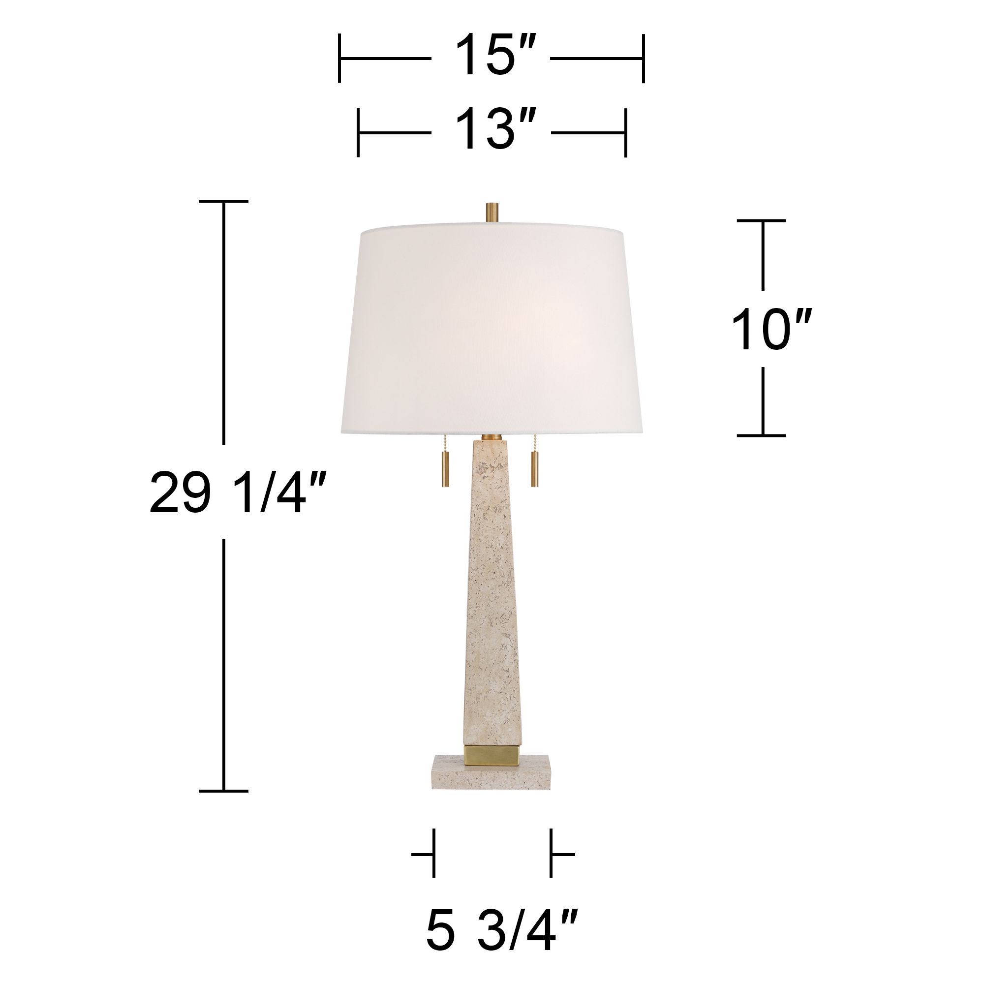 Possini Euro Lorena 29 1/4" Modern Brass and Sandstone Table Lamp