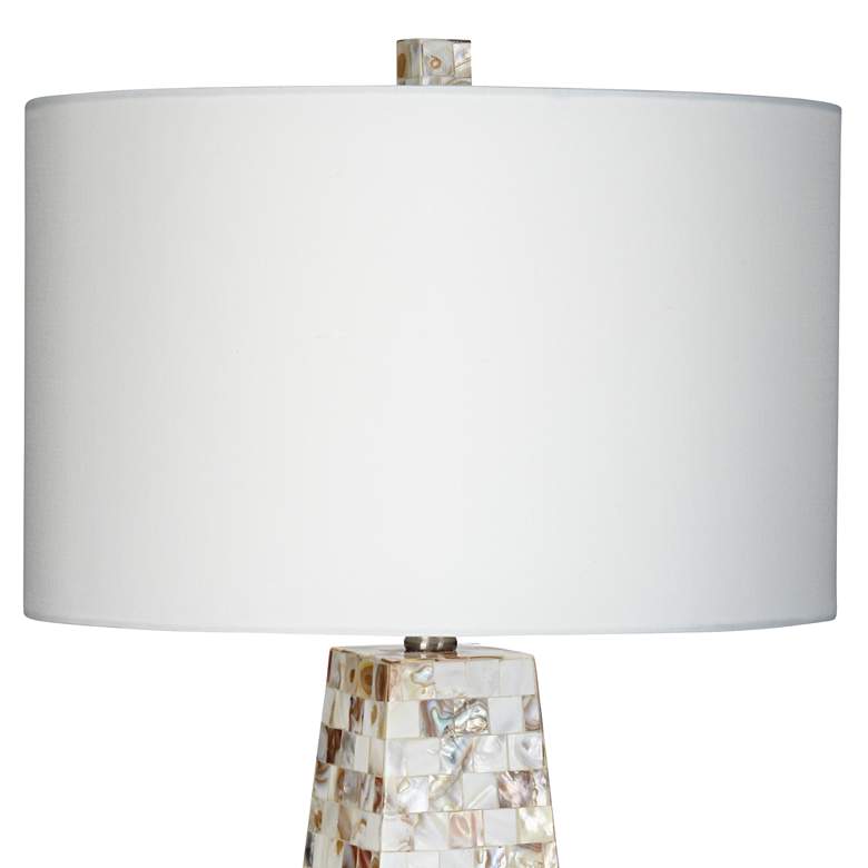 Image 5 Possini Euro Lorin 29 inch Mother of Pearl Table Lamp with Night Light more views