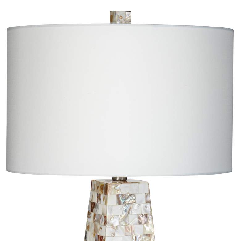 Image 5 Possini Euro Lorin 29" Mother of Pearl Table Lamp with Night Light more views