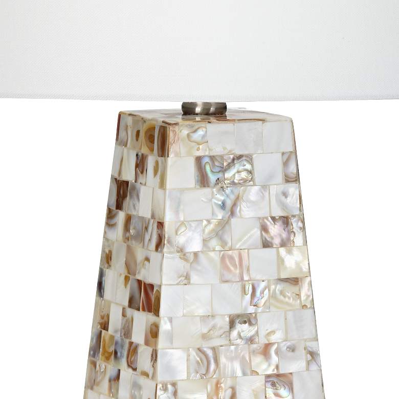 Image 6 Possini Euro Lorin 29 inch Mother of Pearl Table Lamp with Night Light more views