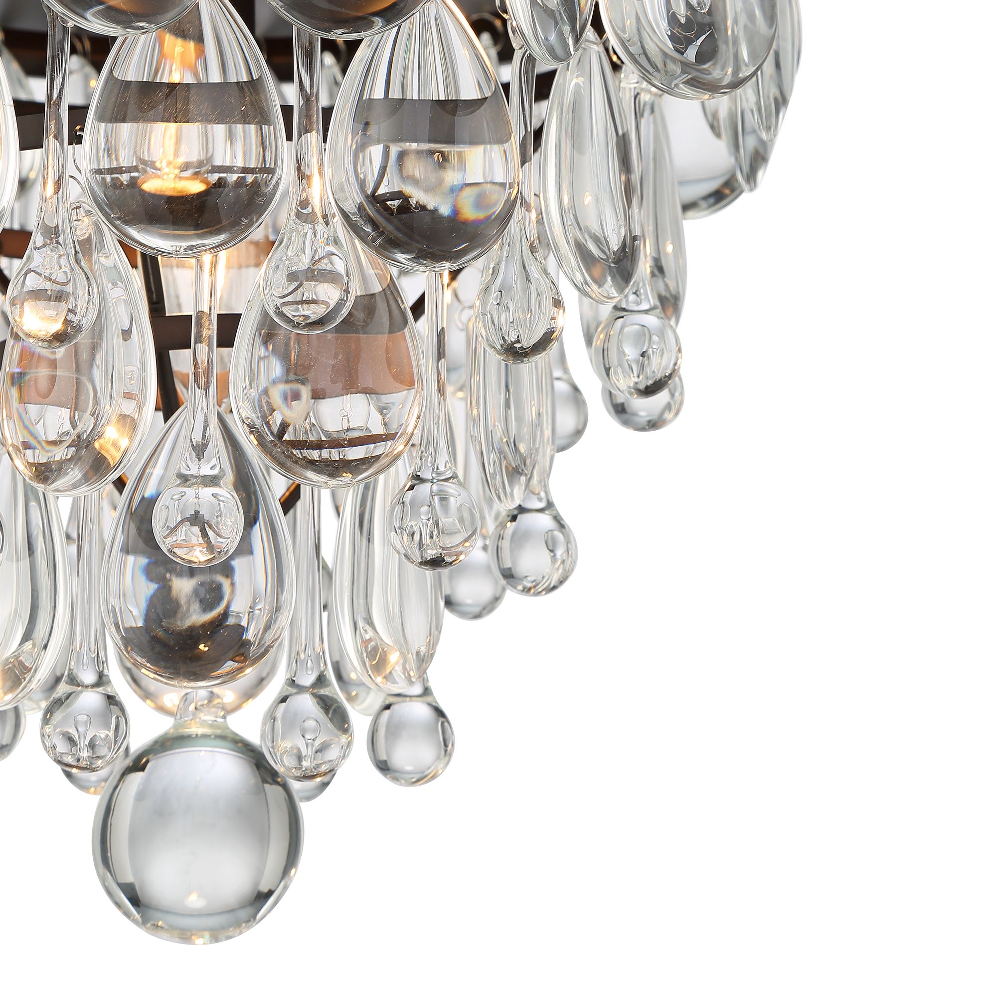 Image 3 Possini Euro Lorraine 12 1/2" Bronze and Crystal Ceiling Light more views