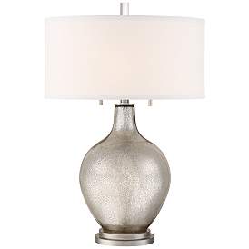 Image3 of Possini Euro Louie 28 1/2" High Modern Luxe Mercury Glass Table Lamp