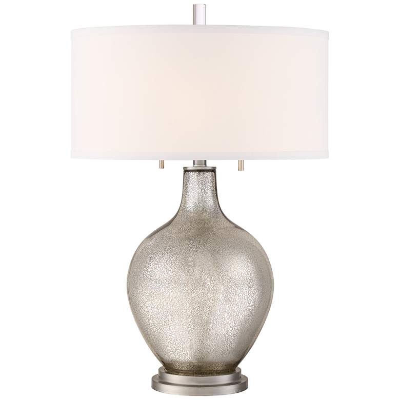 Image 3 Possini Euro Louie 28 1/2" High Modern Luxe Mercury Glass Table Lamp