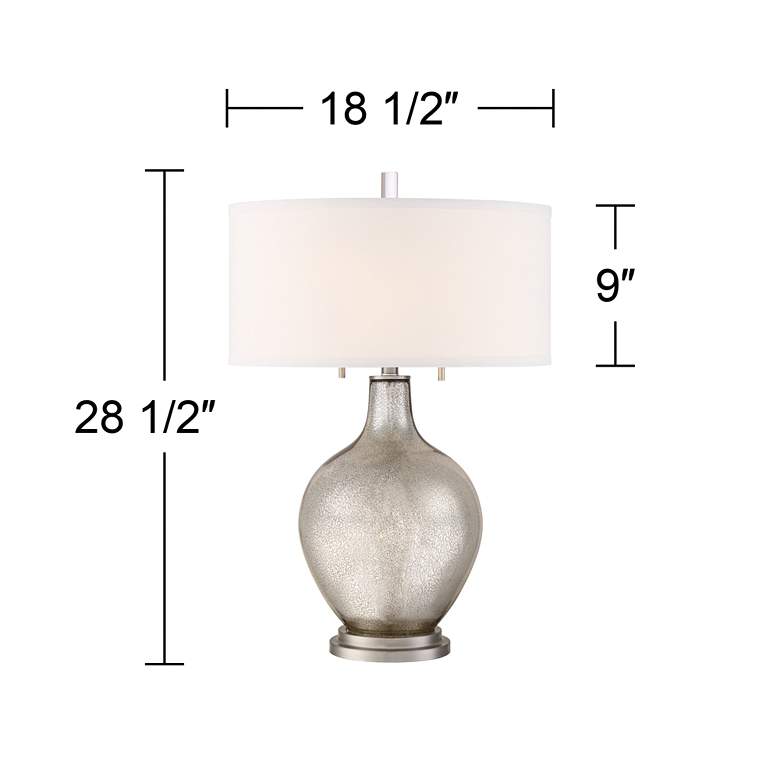 Image 5 Possini Euro Louie 28 1/2 inch High Modern Luxe Mercury Glass Table Lamp more views