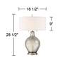 5_Possini Euro Louie 28 1/2" High Modern Luxe Mercury Glass Table Lamp more views