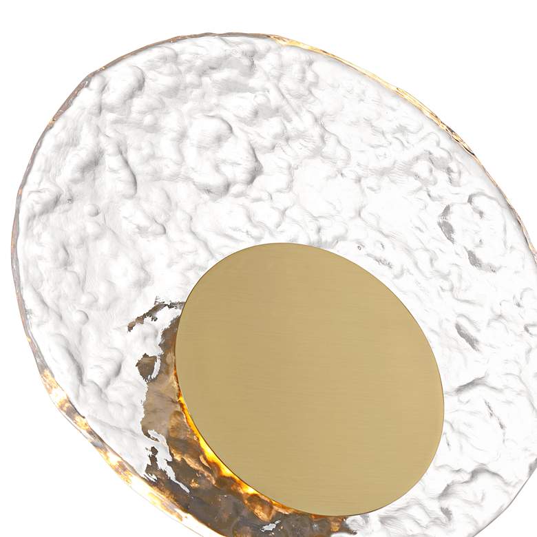 Image 4 Possini Euro Lucanis 9 3/4" High Patina Gold LED Wall Sconce more views