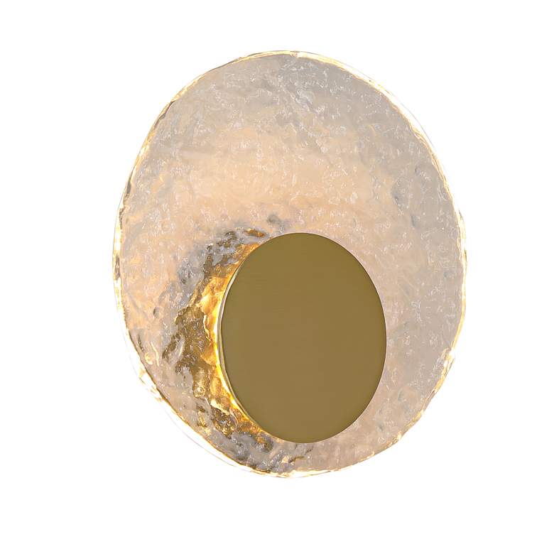 Image 5 Possini Euro Lucanis 9 3/4" High Patina Gold LED Wall Sconce more views