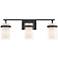Possini Euro Lucia 22" Wide Matte Black 3-Light Bath Light