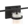 5_Possini Euro Lucia 22" Wide Matte Black 3-Light Bath Light more views