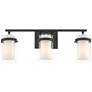 6_Possini Euro Lucia 22" Wide Matte Black 3-Light Bath Light more views