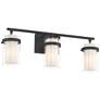 7_Possini Euro Lucia 22" Wide Matte Black 3-Light Bath Light more views