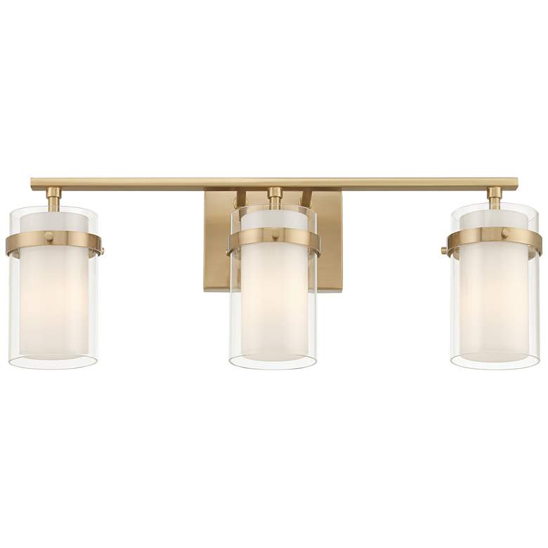 Image 4 Possini Euro Lucia 22" Wide Soft Gold 3-Light Bath Light more views