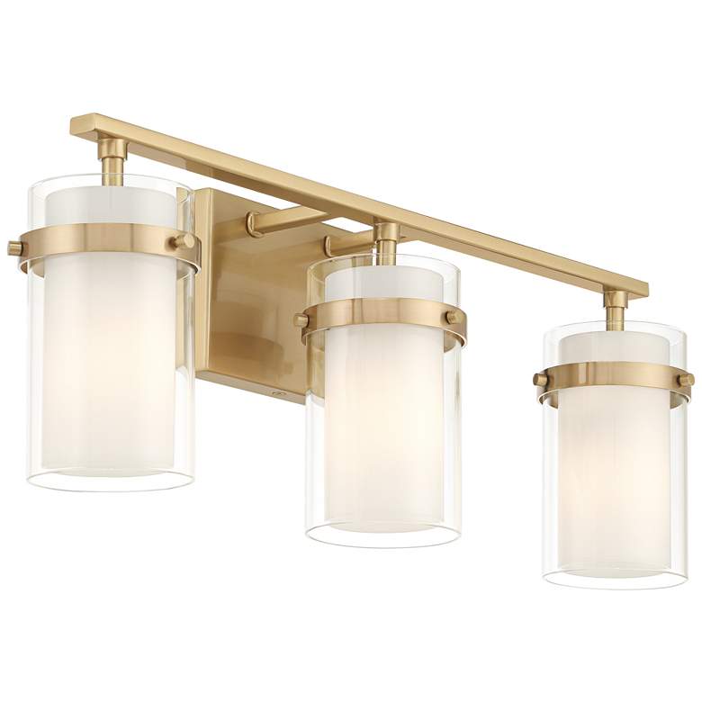 Image 6 Possini Euro Lucia 22" Wide Soft Gold 3-Light Bath Light more views