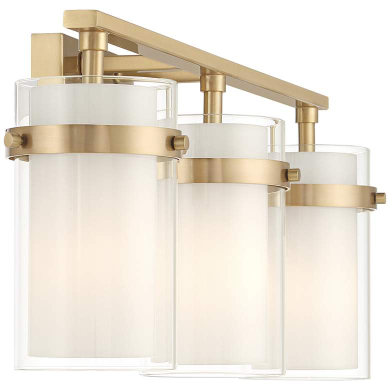 Image 7 Possini Euro Lucia 22" Wide Soft Gold 3-Light Bath Light more views