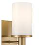 4_Possini Euro Lucius 11" High Soft Gold and White Marble Wall Sconce more views