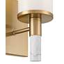 5_Possini Euro Lucius 11" High Soft Gold and White Marble Wall Sconce more views