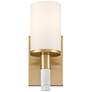 6_Possini Euro Lucius 11" High Soft Gold and White Marble Wall Sconce more views
