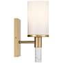 Watch A Video About the Possini Euro Lucius Soft Gold and White Marble Wall Sconce