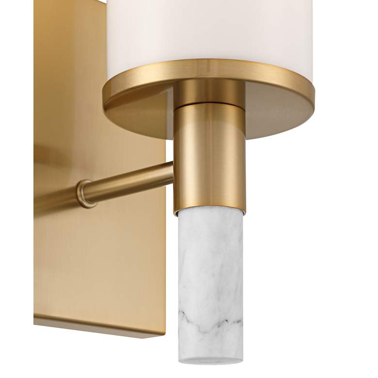 Image 4 Possini Euro Lucius 11"H Soft Gold & Marble Wall Sconce Set of 2 more views