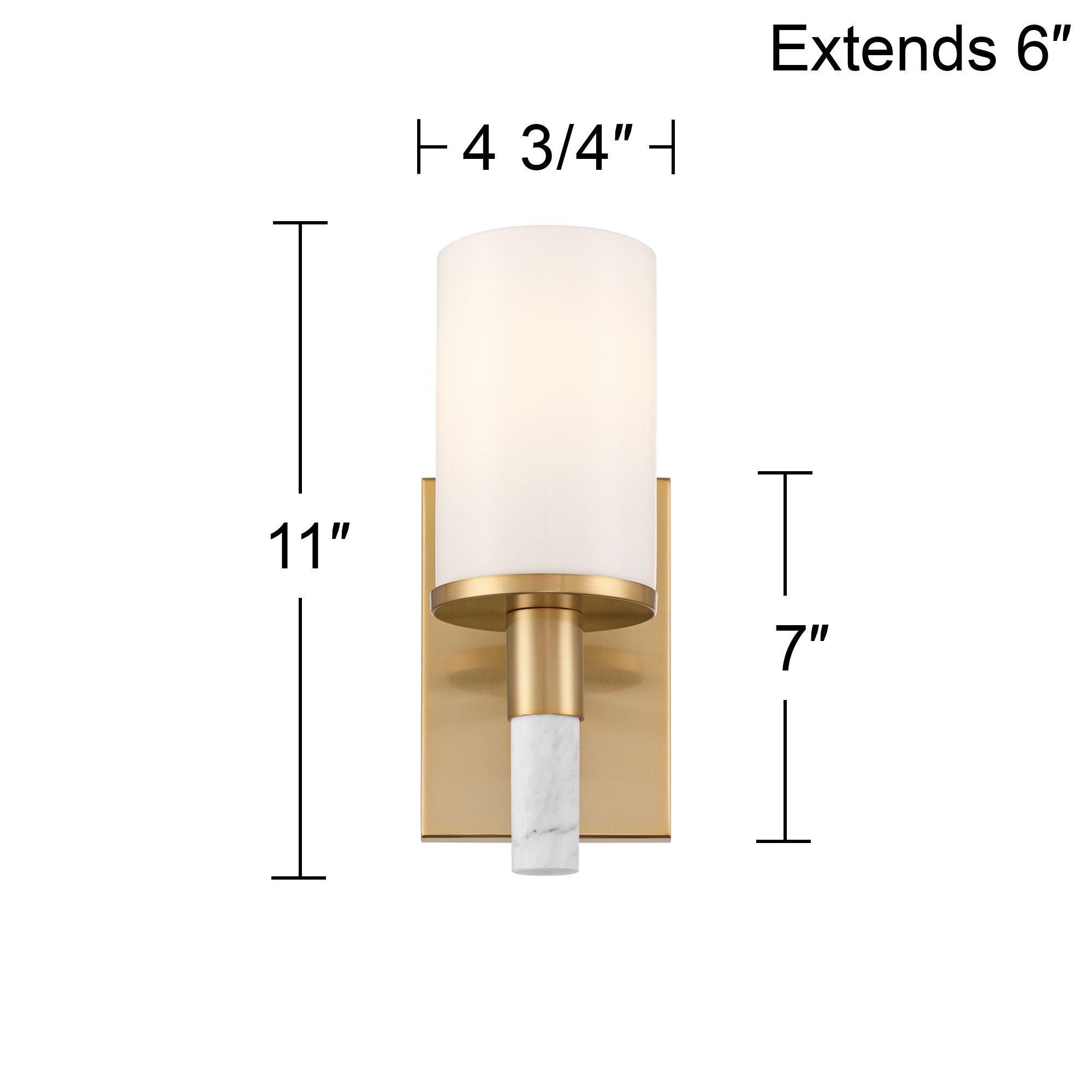 Possini Euro Lucius 11"H Soft Gold &amp; Marble Wall Sconce Set of 2