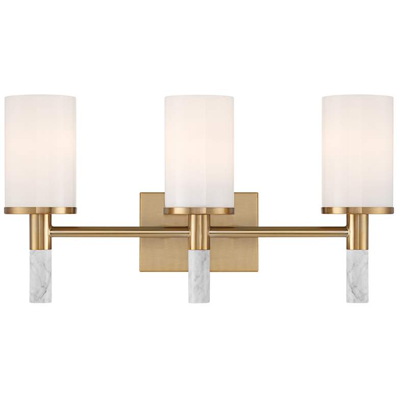 Image 2 Possini Euro Lucius 21 3/4" Wide Soft Gold 3-Light Bath Light
