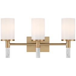 Possini Euro Lucius 21 3/4" Wide Soft Gold 3-Light Bath Light
