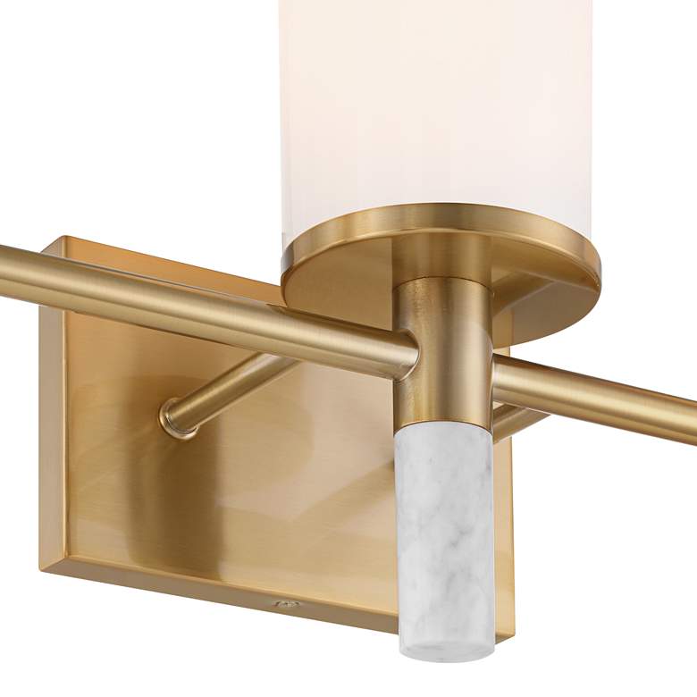 Image 3 Possini Euro Lucius 21 3/4" Wide Soft Gold 3-Light Bath Light more views