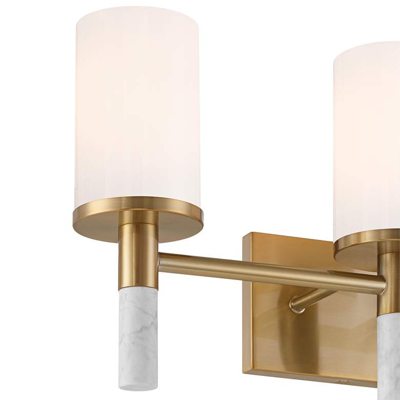 Image 4 Possini Euro Lucius 21 3/4" Wide Soft Gold 3-Light Bath Light more views