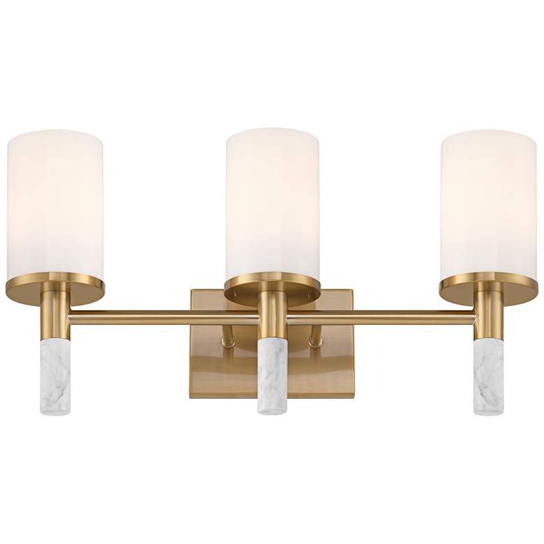 Image 5 Possini Euro Lucius 21 3/4" Wide Soft Gold 3-Light Bath Light more views