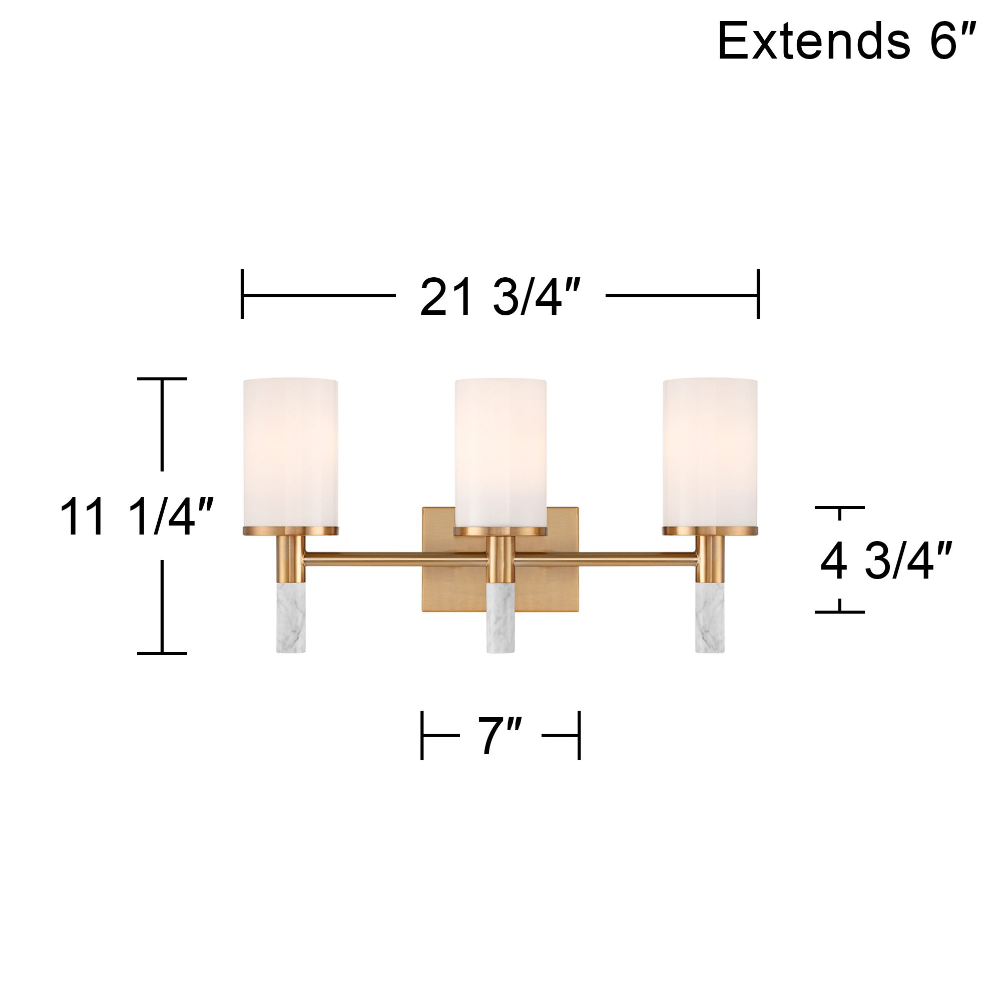 Possini Euro Lucius 21 3/4" Wide Soft Gold 3-Light Bath Light