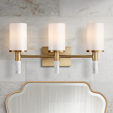 Possini Euro Lucius 21 3/4" Wide Soft Gold 3-Light Bath Light