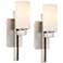 Possini Euro Ludlow 14" High Brushed Nickel Wall Sconce Set of 2