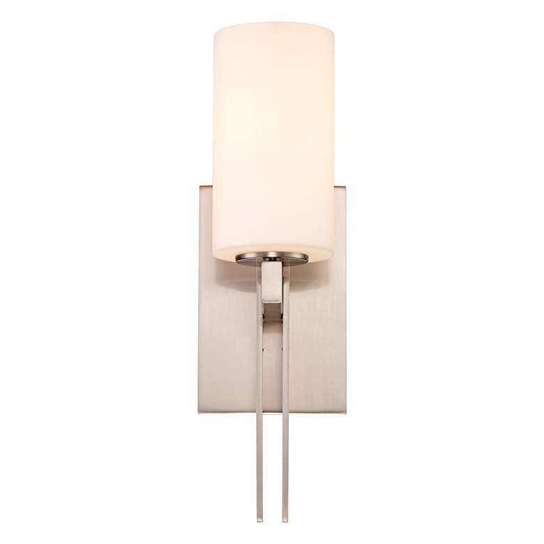 Image 4 Possini Euro Ludlow 14" High Brushed Nickel Wall Sconce Set of 2 more views