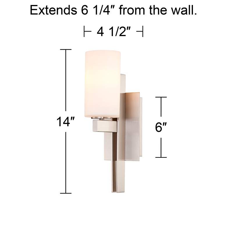 Image 5 Possini Euro Ludlow 14" High Brushed Nickel Wall Sconce Set of 2 more views