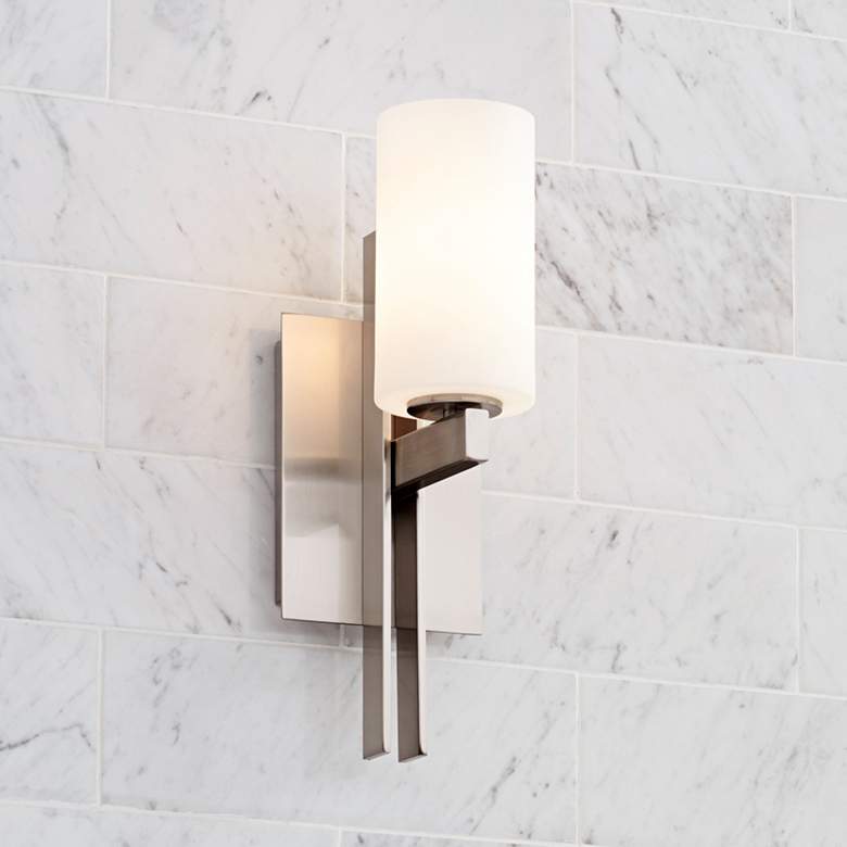 Image 6 Possini Euro Ludlow 14" High Brushed Nickel Wall Sconce Set of 2 more views