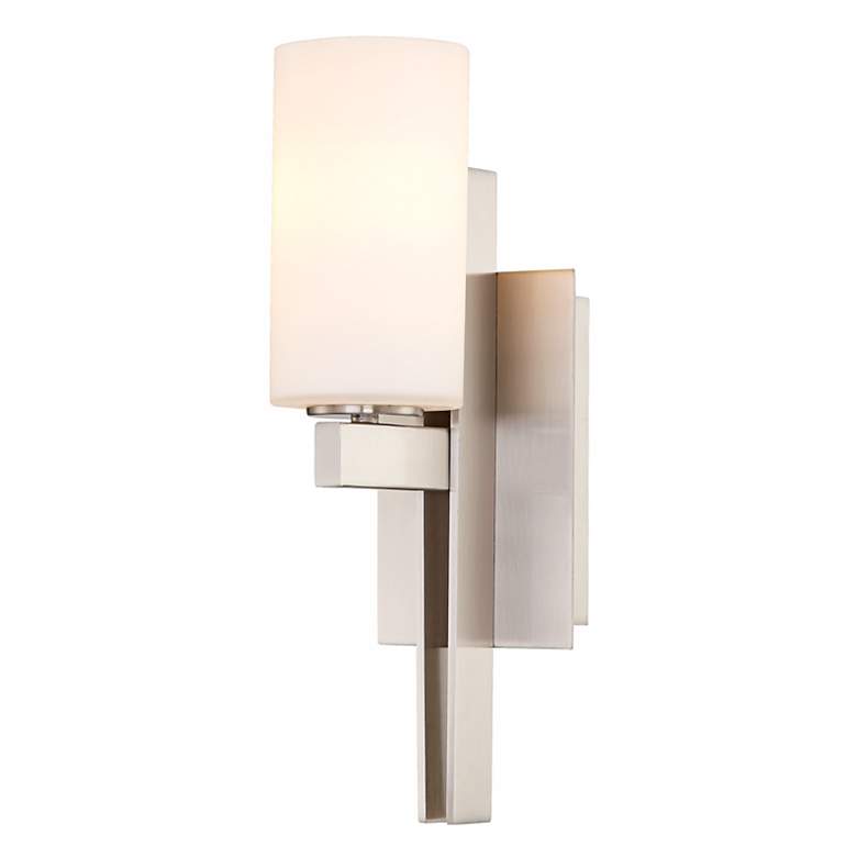 Image 3 Possini Euro Ludlow 14 inch High Brushed Nickel Wall Sconce