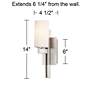 7_Possini Euro Ludlow 14" High Brushed Nickel Wall Sconce more views