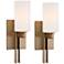 Possini Euro Ludlow 14" High Burnished Brass Wall Sconce Set of 2