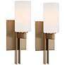 4_Possini Euro Ludlow 14" High Burnished Brass Wall Sconce Set of 2