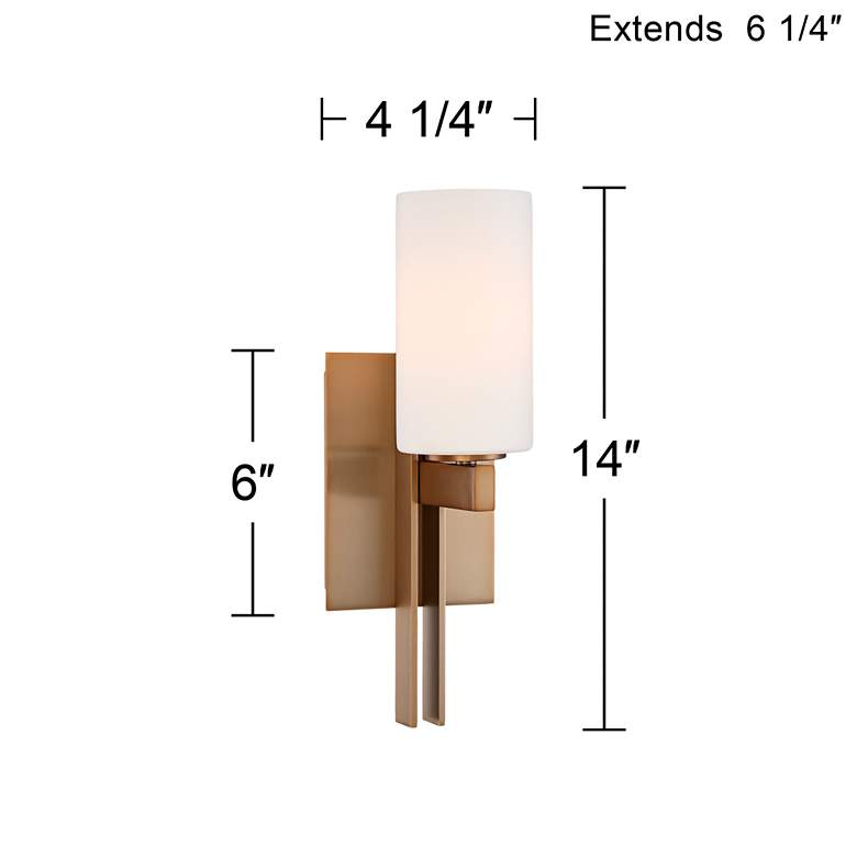 Image 7 Possini Euro Ludlow 14 inch High Burnished Brass Wall Sconce more views