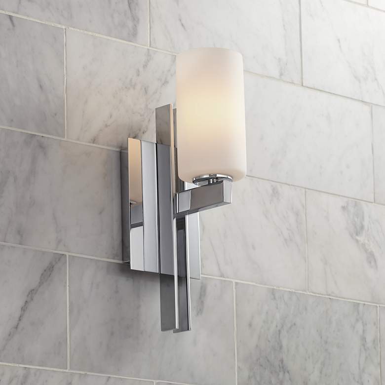 Image 1 Possini Euro Ludlow 14" High Chrome Wall Sconce