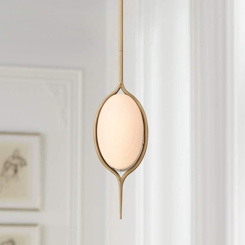 Image 1 Possini Euro Ludmila 5 3/4" Wide Matte Bronze LED Mini Pendant Light