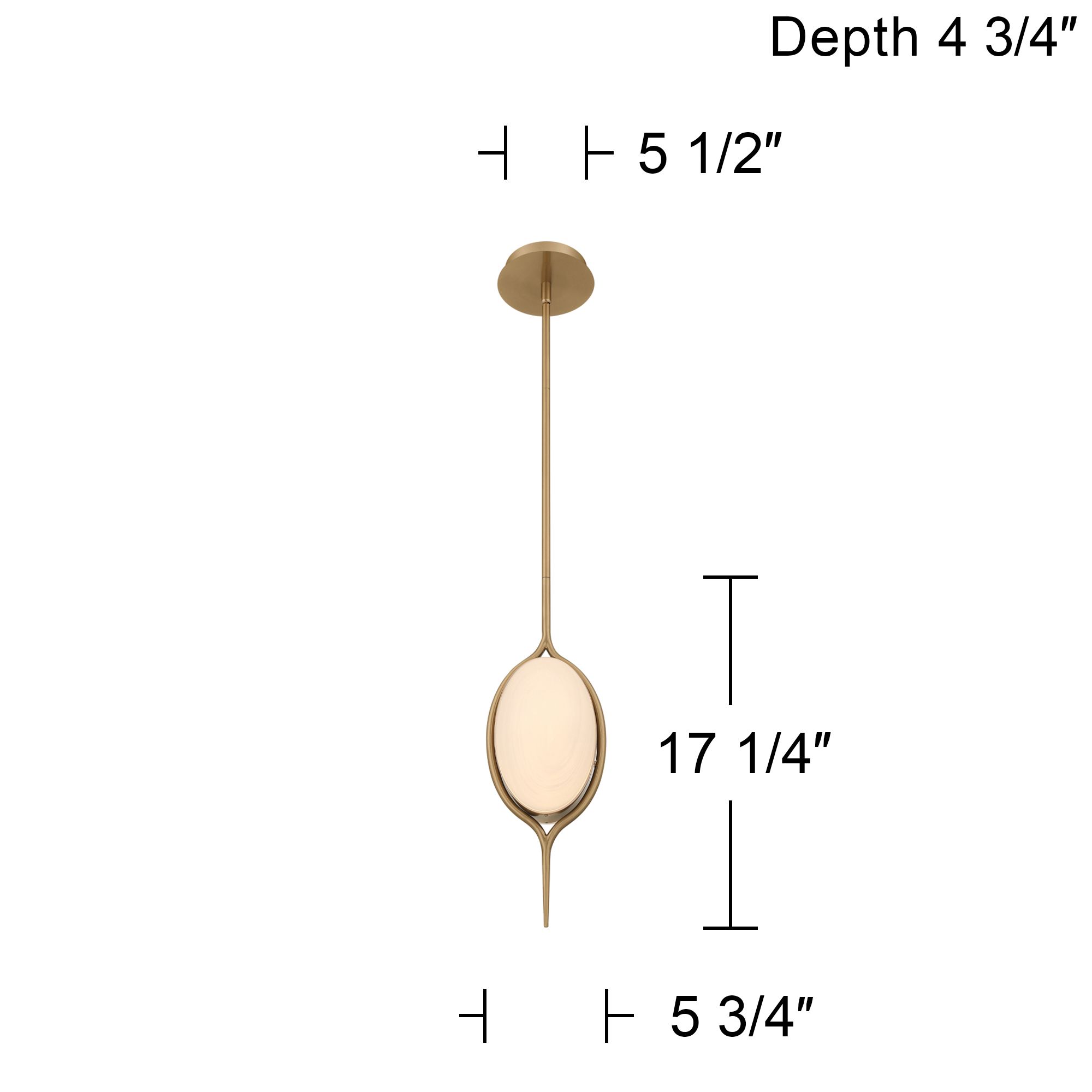 Possini Euro Ludmila 5 3/4" Wide Matte Bronze LED Mini Pendant Light