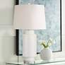 1_Possini Euro Luisa 28" High Modern Dimpled White Ceramic Table Lamp