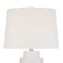 3_Possini Euro Luisa 28" High Modern Dimpled White Ceramic Table Lamp more views